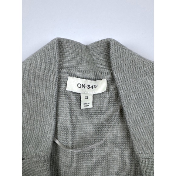 ON 34TH Women's Light Grey Heather Textured Knit Blazer - XS New Without‎ Tags - Picture 5 of 9